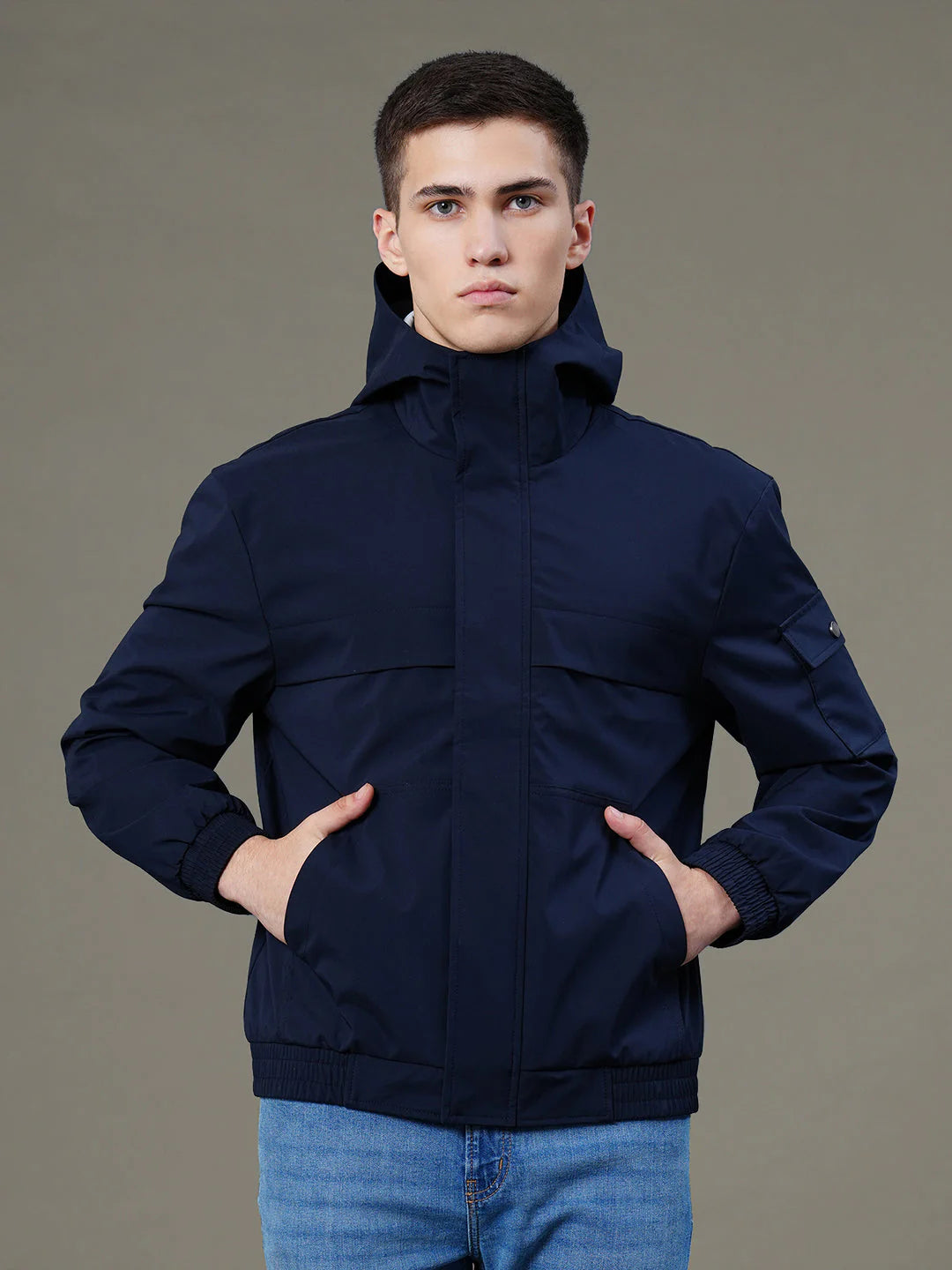 BRASGAMA CLOTHING ARTICLE #6309 Solid Hooded Jacket for Men