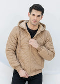 BRASGAMA CLOTHING ARTICLE #6303 Diamond Quilted Jacket - High Value Tan